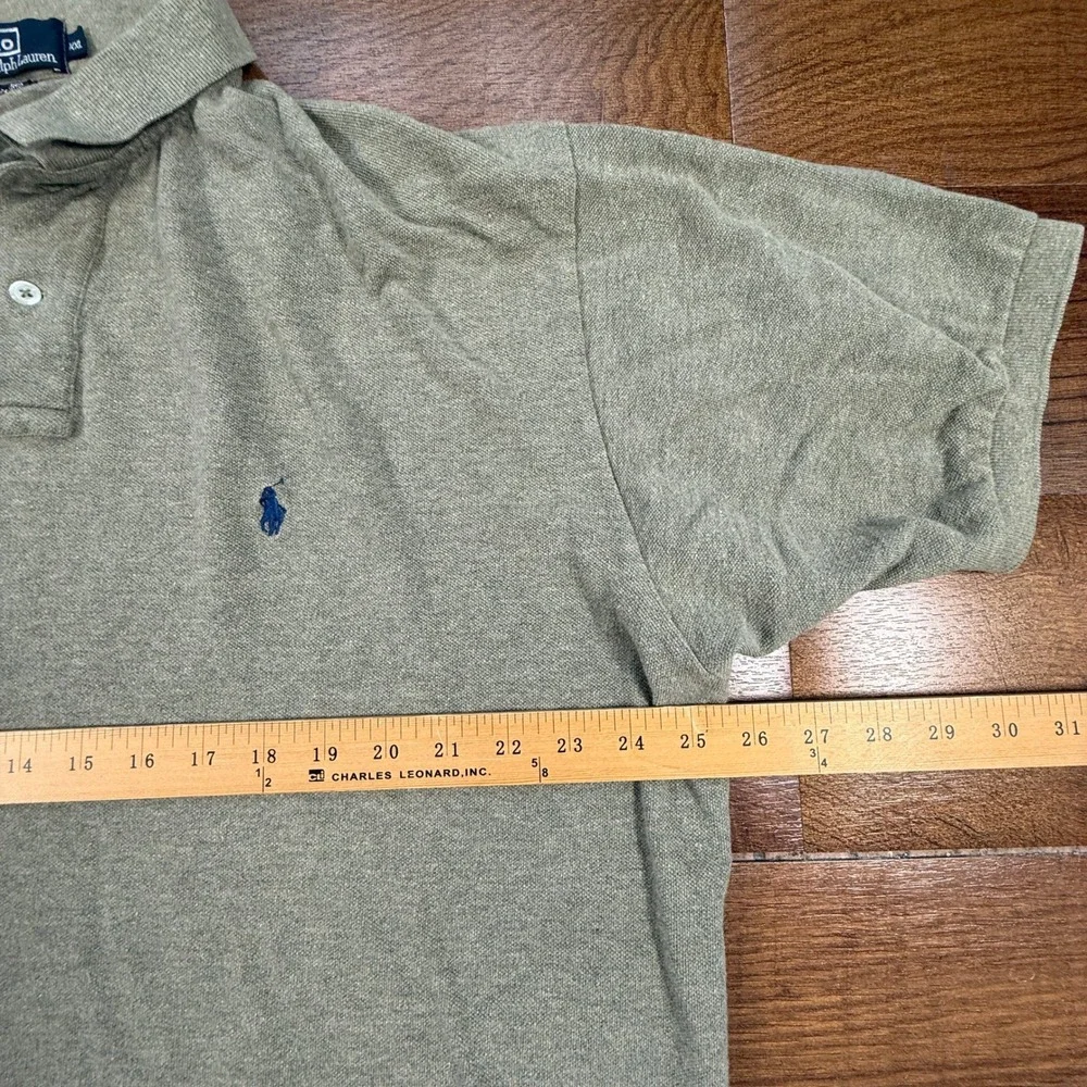 Polo Ralph Lauren Polo Shirt Mens XXL Sage Green Short Sleeve Cotton Pique Logo